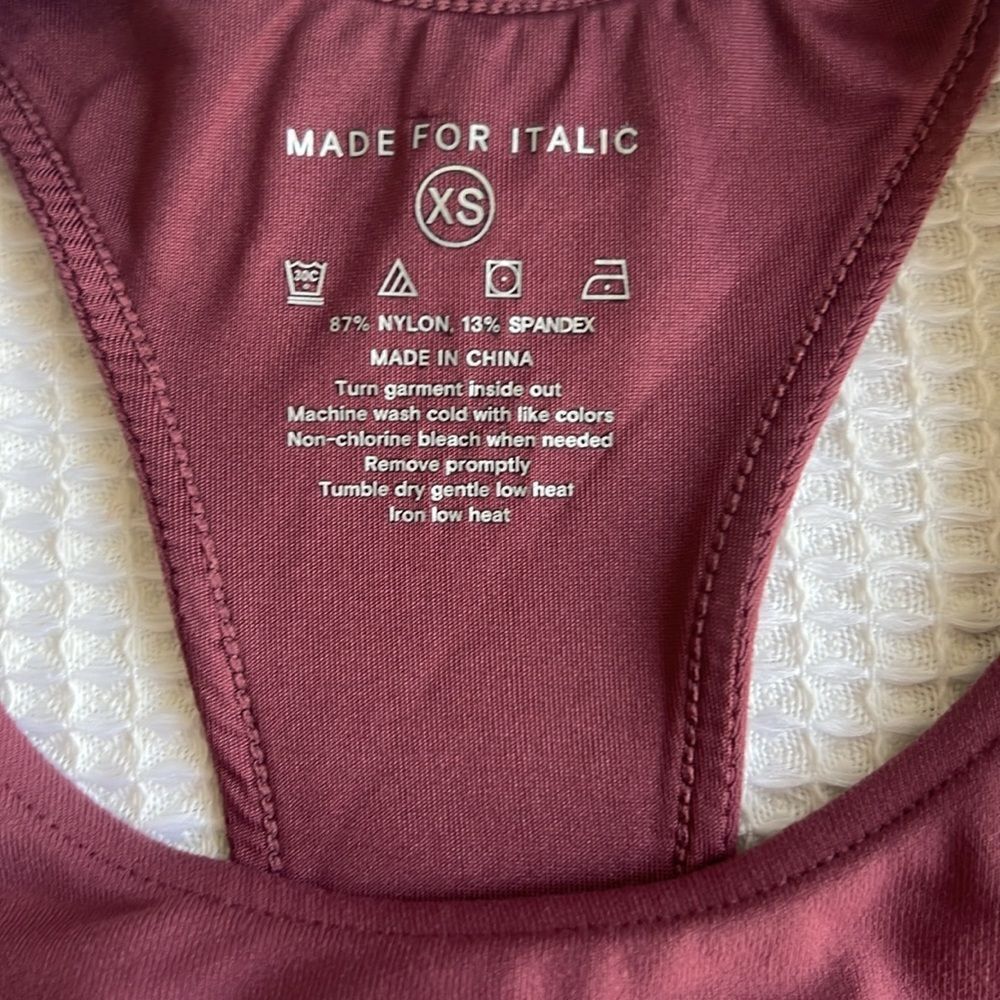 Nwt Italic Aura Racerback Women's Mauve Pink Sports Bra Sz Xs — image 2 of 4